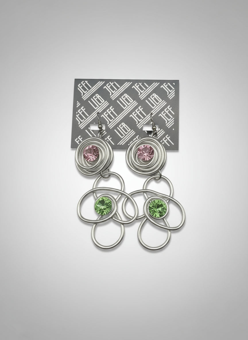 Jeff Lieb Two-Tone Drop Earrings-14448