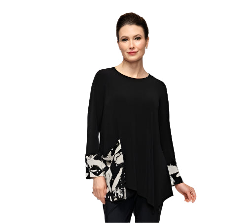 IC Collection Asymmetric Pocket Detail Top-7584T