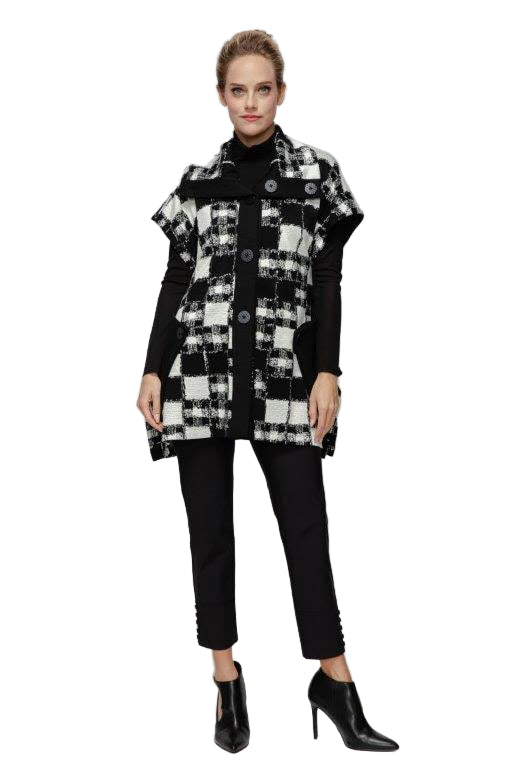 IC Collection Savoy Checkered Vest-7562V