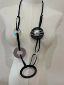 OC Geometric Circle Necklace-NKL309-W