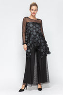 Asymmetrical Petal Sleeve Top 6495T