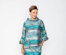IC Collection Metallic Bubble Sleeve Tops-7245T