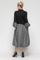 IC Collection Elegant Textured Midi Dress-7159D