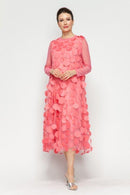Mesh Sleeve Petal Dress 6472D-DUP