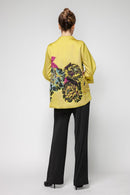 IC Collection One Button Floral Jacket-7385J