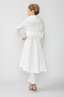 Shaw Collar High & Low Jacket-6466J-WHITE