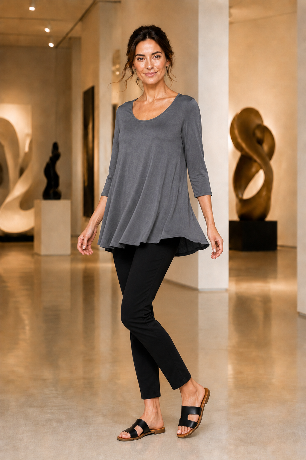 By JJ Two Tone Comfort Tunic-MD-105T