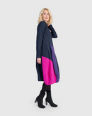 ALEMBIKA Tekbika Barb Colorblock Dress, Navy Mix-TD666M