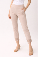 Joseph Ribkof Pull-On Crop Pants With Guipure Detail 261159