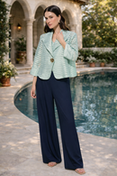 Joseph Ribkoff Signature | Novelty Shadow Stripe Swing Jacket With Lapel-262707