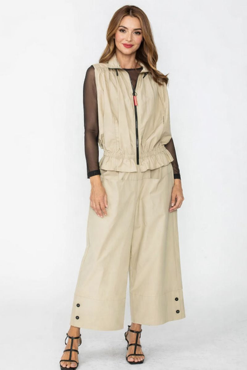 IC Collection Nylon Zip Up Vest - Lightweight Zip Front Jacket Style C6135V