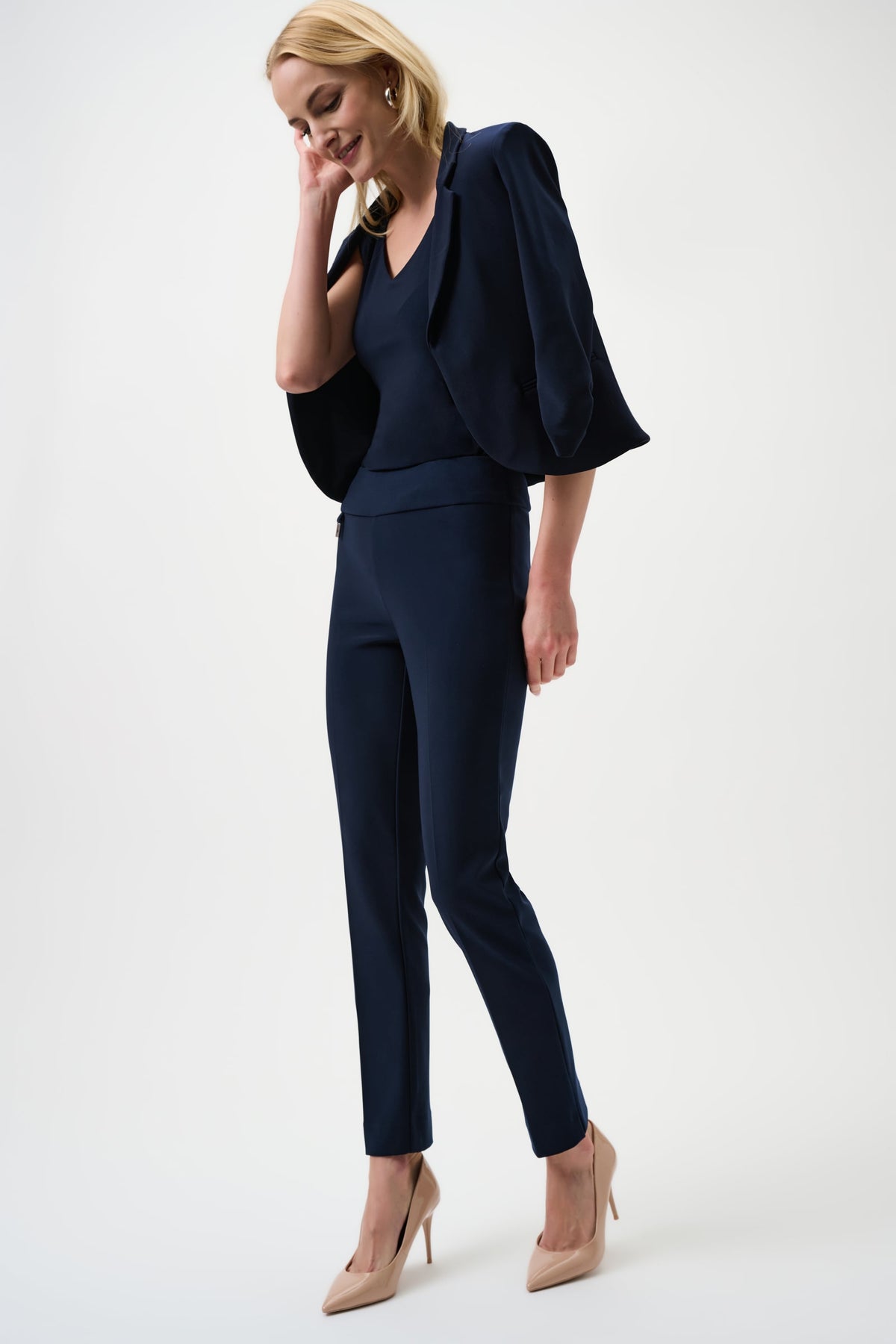 Joseph Ribkoff Classic Tailored Slim Pants, Midnight Blue