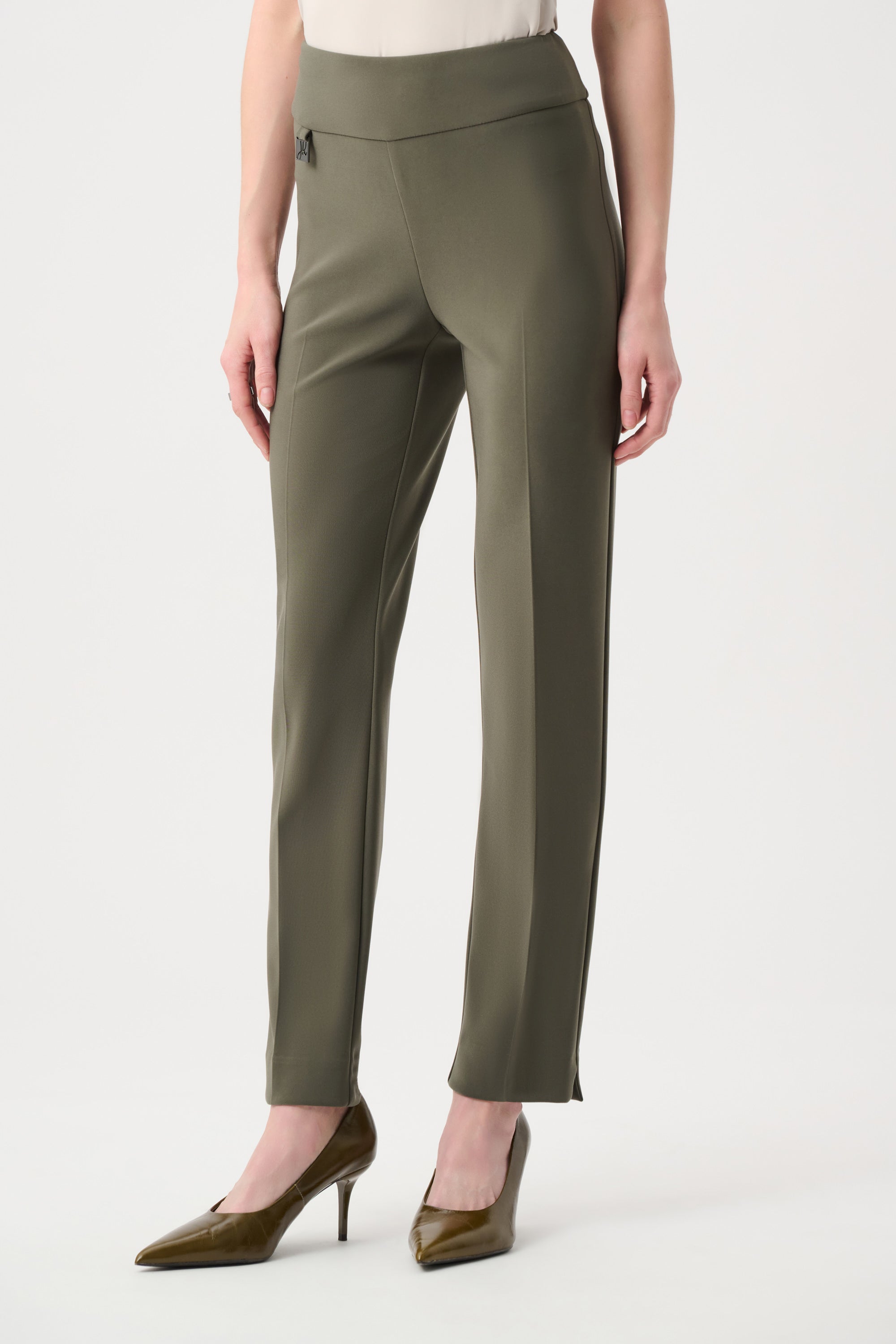 Joseph Ribkoff Classic Tailored Slim Pant - Core Colors-144092CO, Avocado