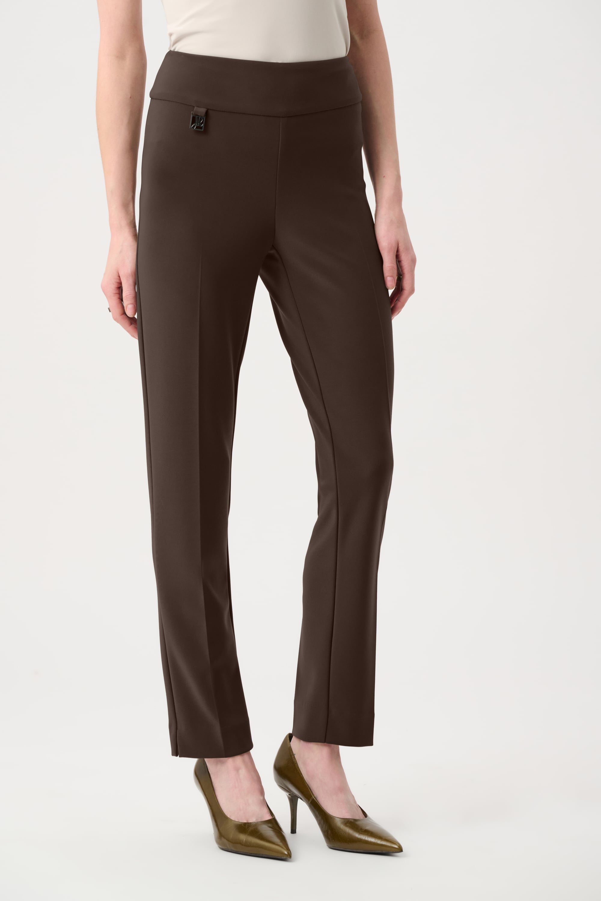 Joseph Ribkoff Classic Tailored Slim Pant - Core Colors-144092CO, Mocha