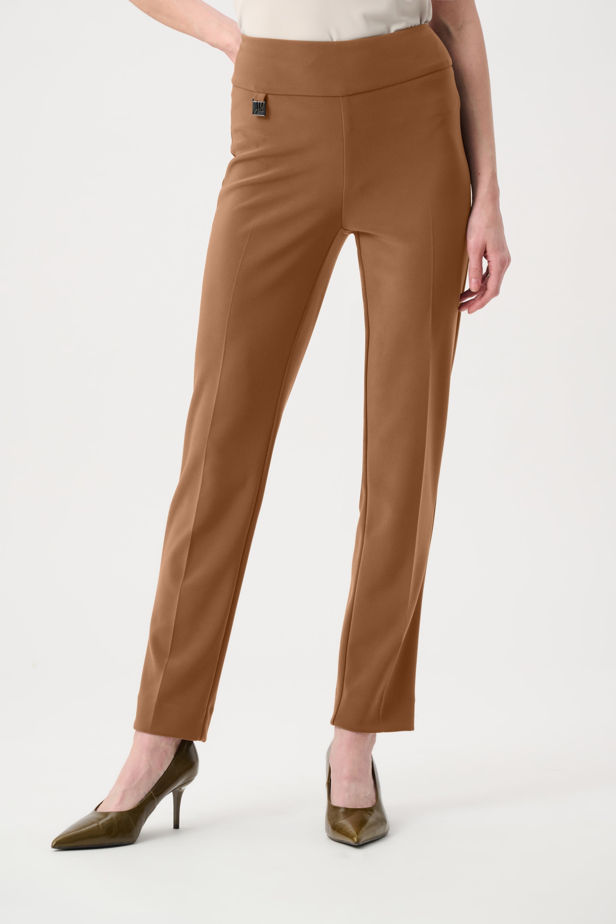 Joseph Ribkoff Classic Tailored Slim Pant - Core Colors-144092CO, Camel