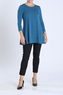 IC Collection Solid Round Neck Tunic-IC-1484T