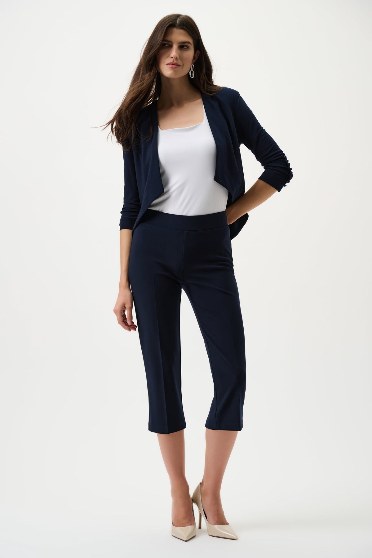Joseph Ribkoff Classic Tux Overpiece - Core Colors-161140CO, Midnight Blue