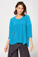 By JJ Zipper Pocket Tunic-IT-102B