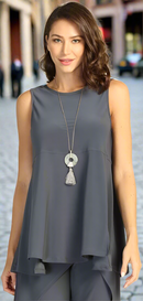 BY J.J Sleeveless Reversible Round or V Neck Tank-JJ-IT108