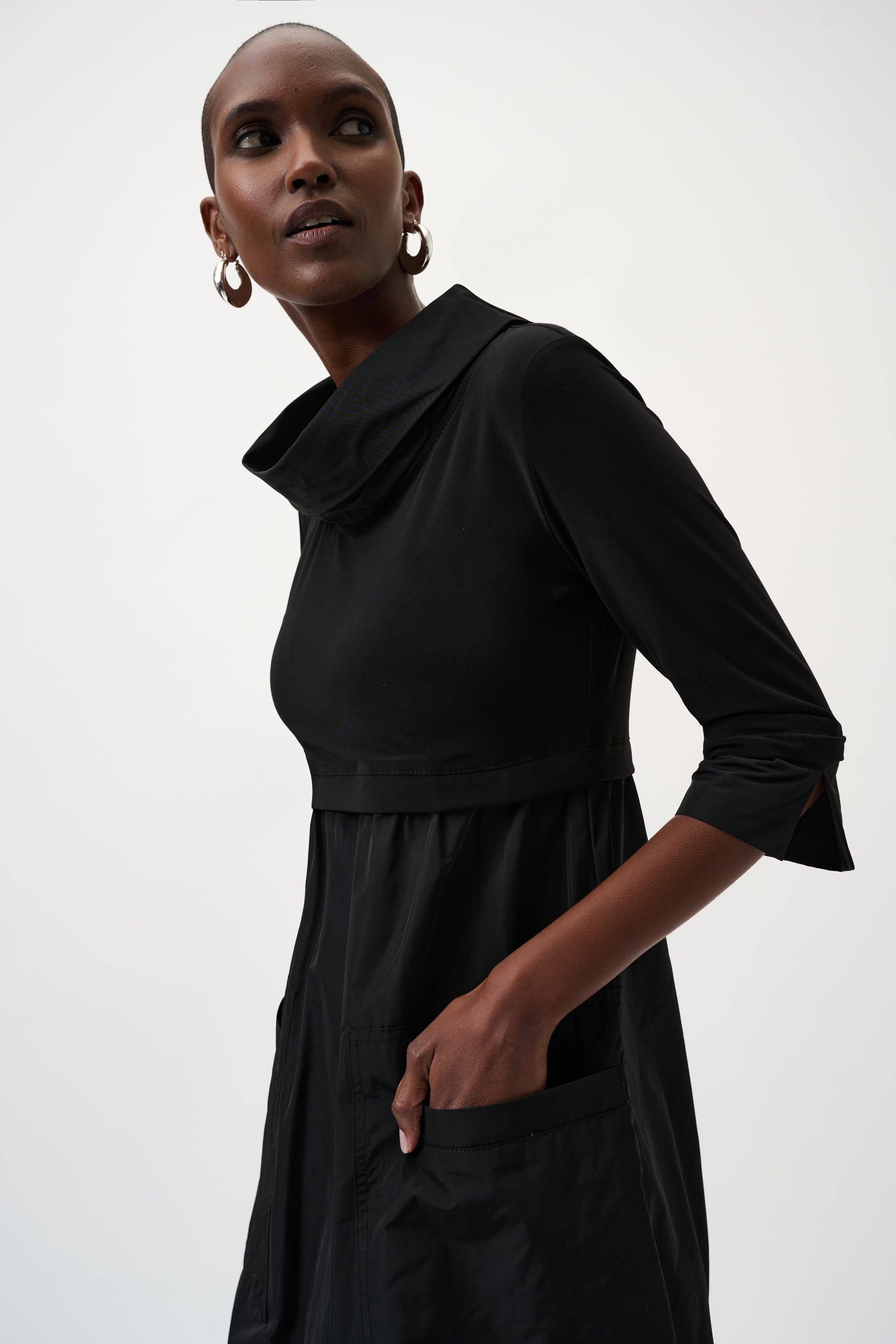 Joseph Ribkoff Cocoon Dress - Core Colors-173444CO, Black