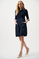 Joseph Ribkoff Cocoon Dress - Core Colors-173444CO, Midnight Blue