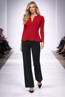 Joseph Ribkoff Heavy Knit Wide Leg Pull-On Pants-2539190