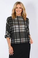 Frank Lyman Woven Plaid Top-233317