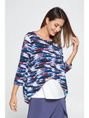 By JJ Asymmetrical Hem Popover Top-IT-242P