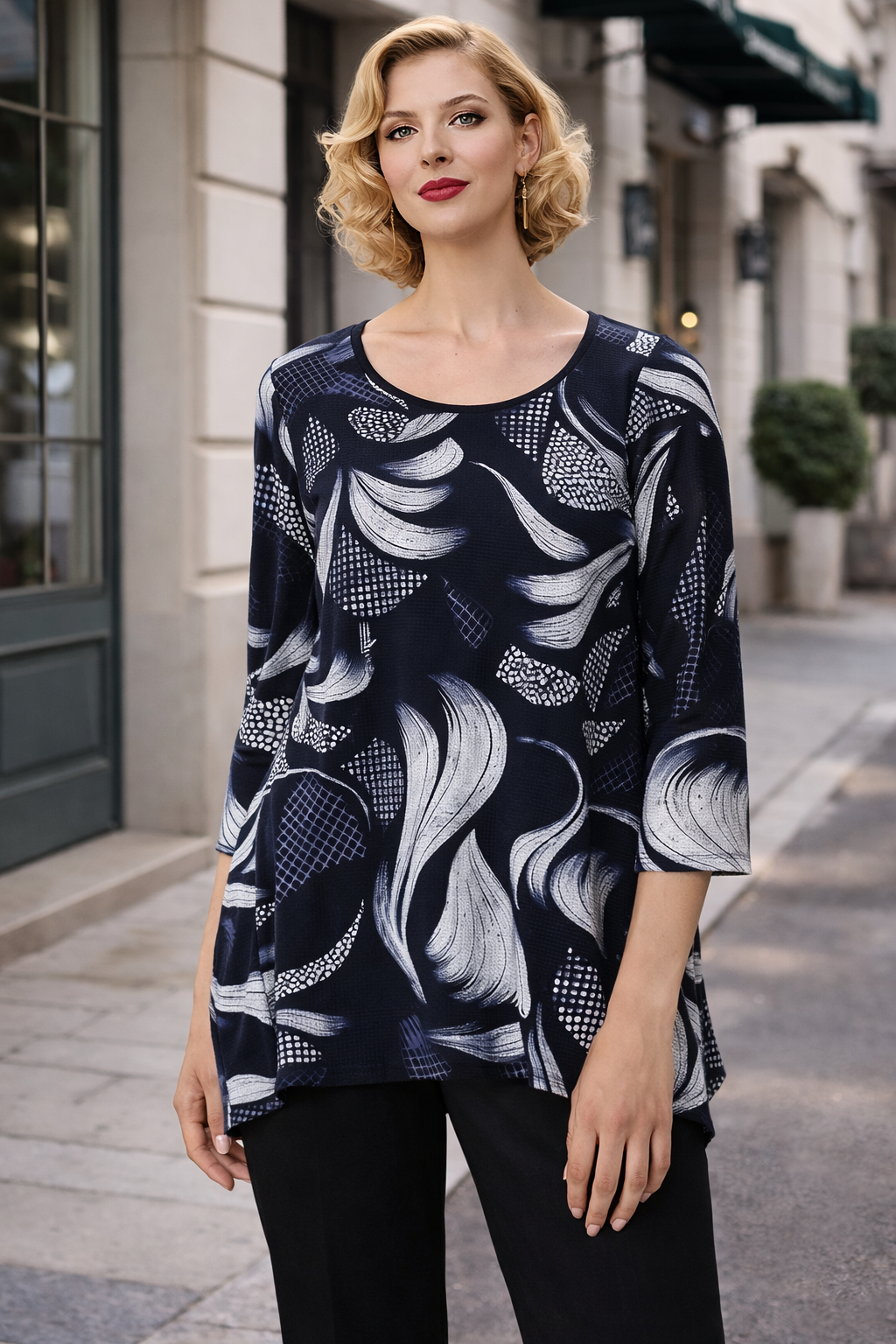 Joseph Ribkoff Printed Two-Piece Tunic-23100