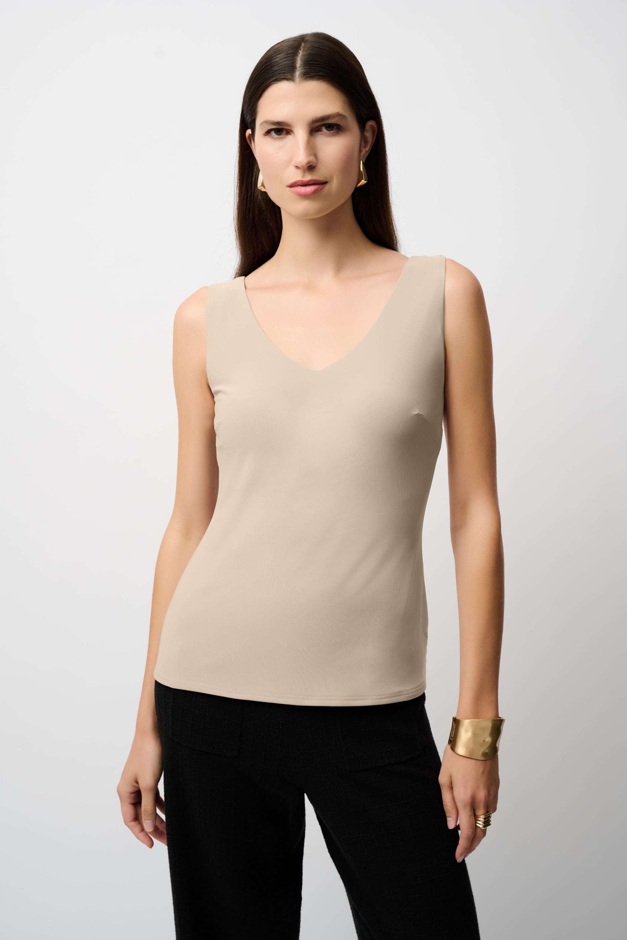 Joseph Ribkoff Classic V-neckline Cami in Parchment