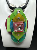 Jeff Lieb Stained Glass Necklace-JL-21395