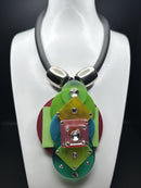 Jeff Lieb Stained Glass Necklace-JL-21395