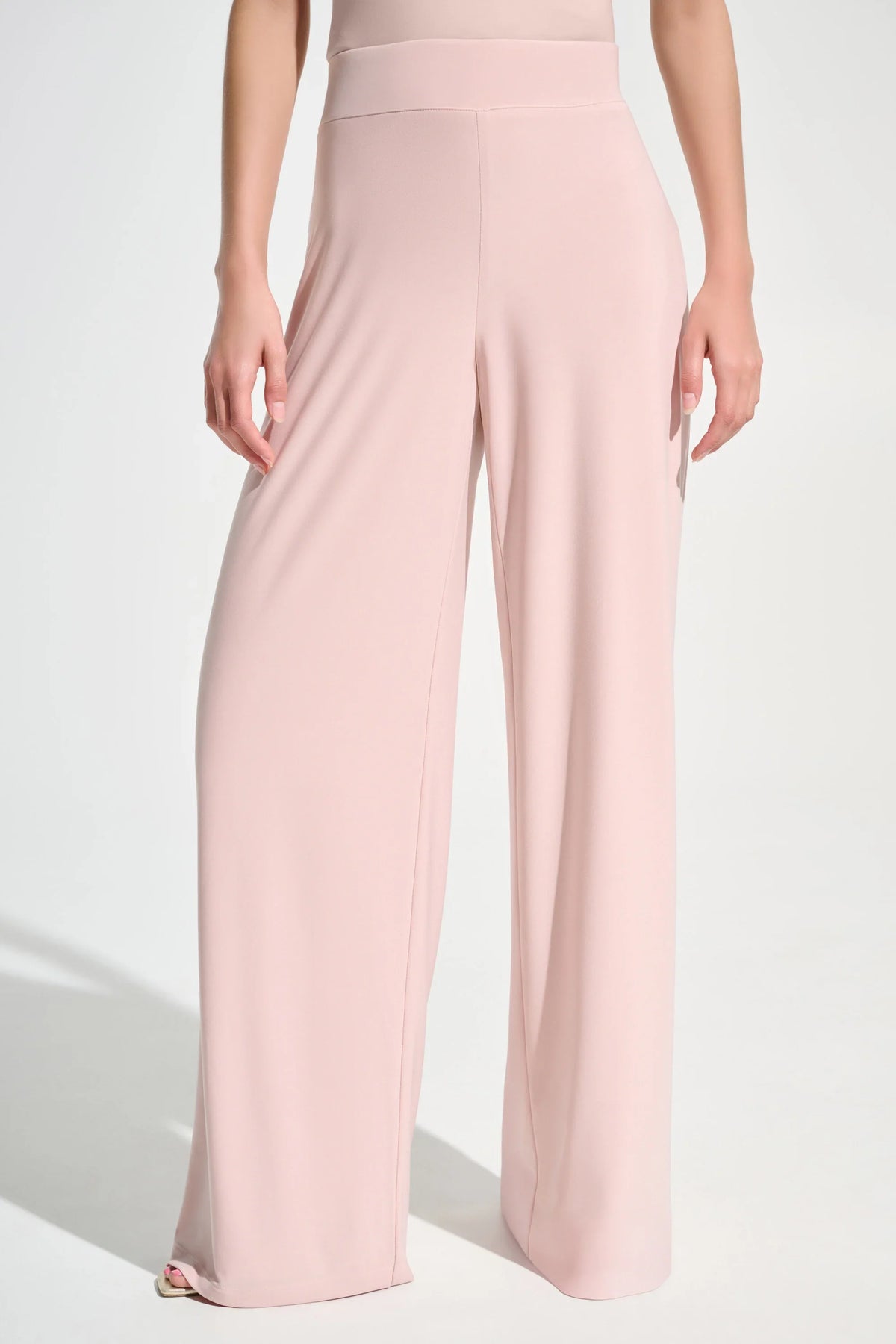 Joseph Ribkoff Signature | Wide Leg Pants-221340S26, Misty Rose
