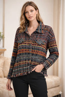 Frank Lyman  Black/Orange Weaved Jacket-223748