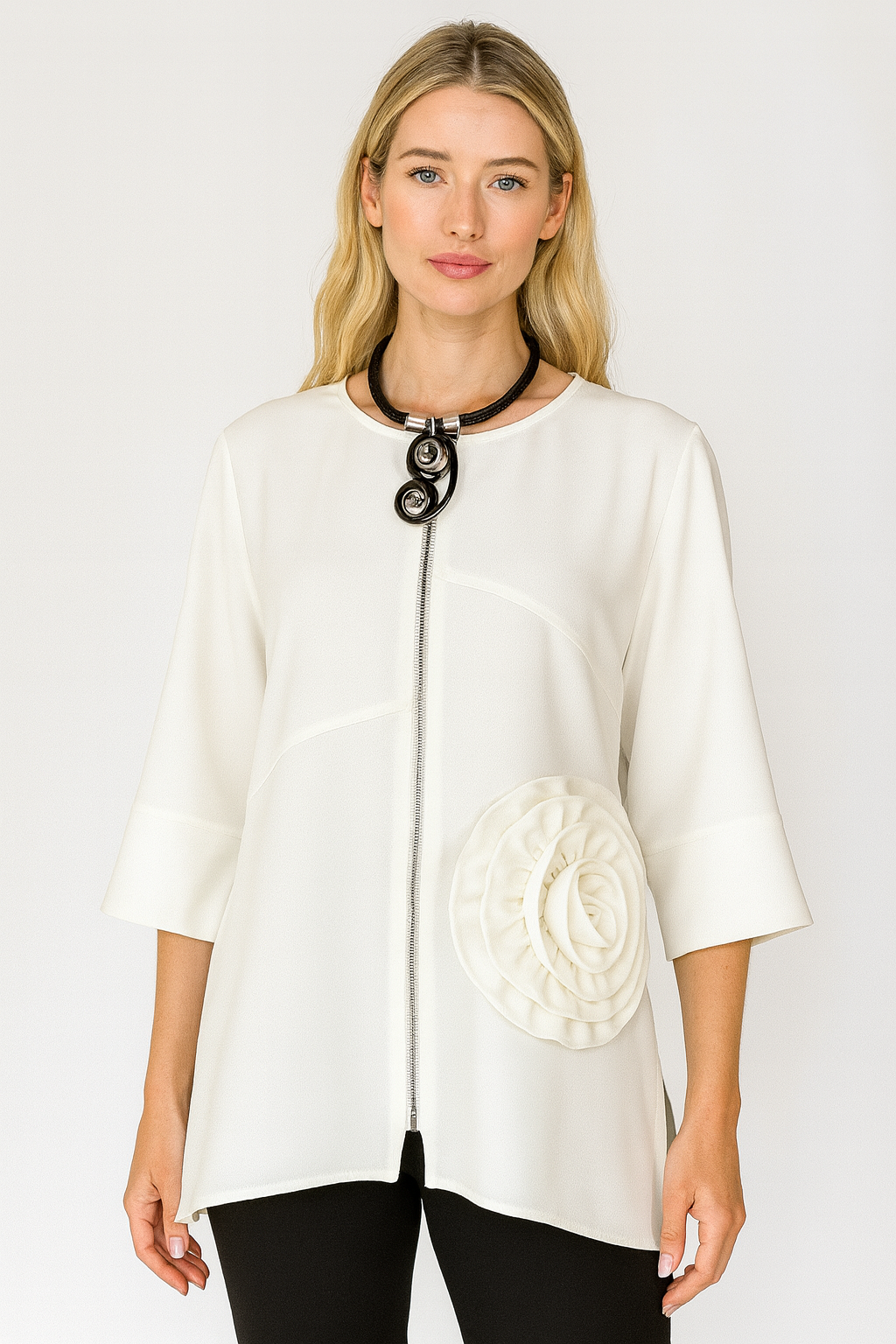 IC Collection Rose Piece Top/Jacket-IC-5862T