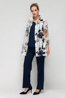 IC Collection Sheer Floral Jacket-IC-2277J