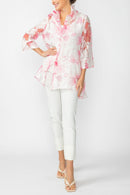 IC Collection Sheer Floral Jacket-IC-2277J