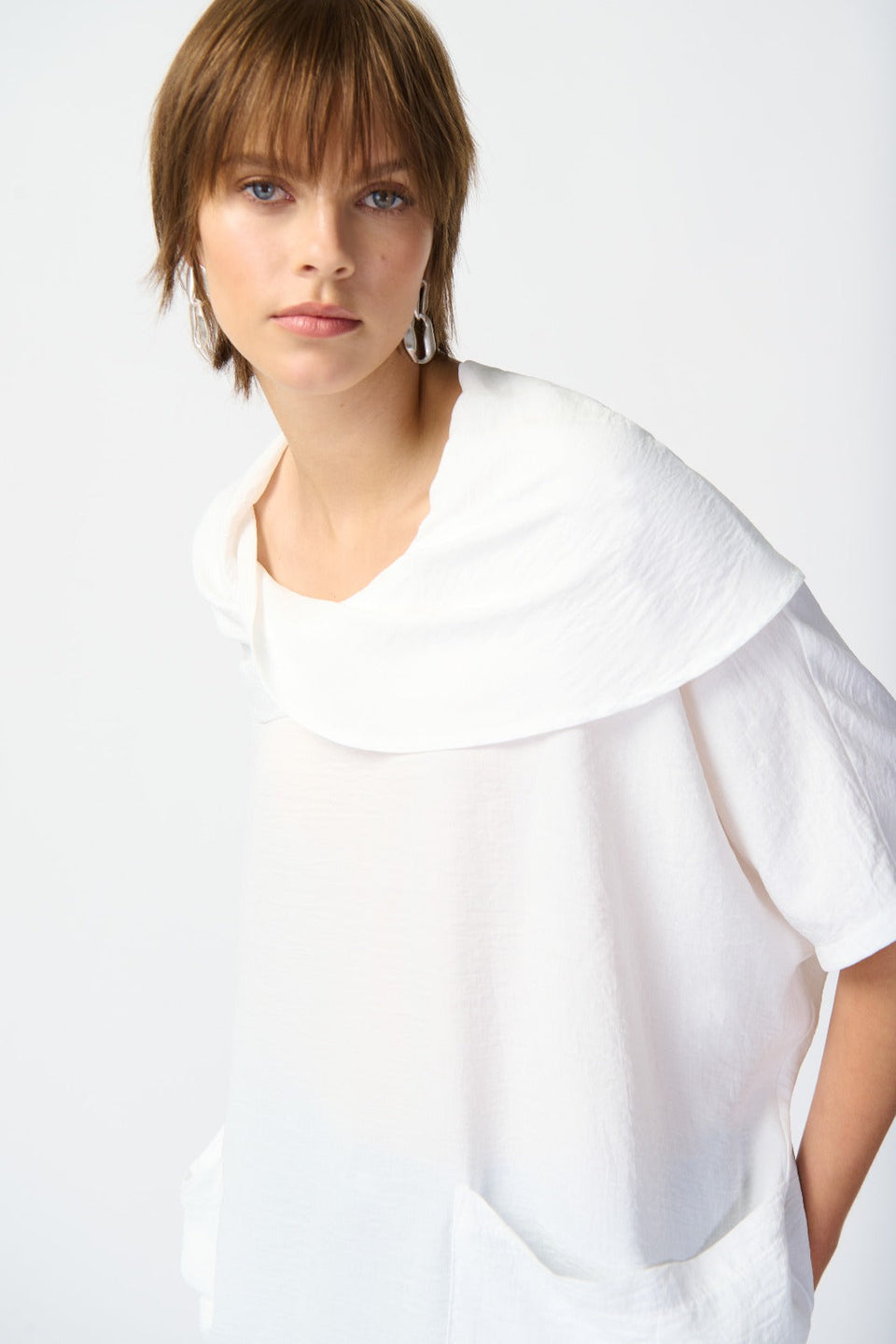Joseph Ribkoff Gauze Cowl Neck Tunic-241043