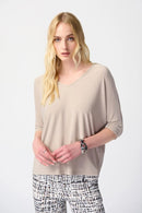 Joseph Ribkoff Silky Knit Reversible Boxy Top-241044