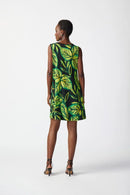 Joseph Ribkoff Tropical Print Silky Knit A-line Dress-241119