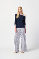 Jospeh Ribkoff Silky Knit One-Shoulder Boxy Top-JR-241168
