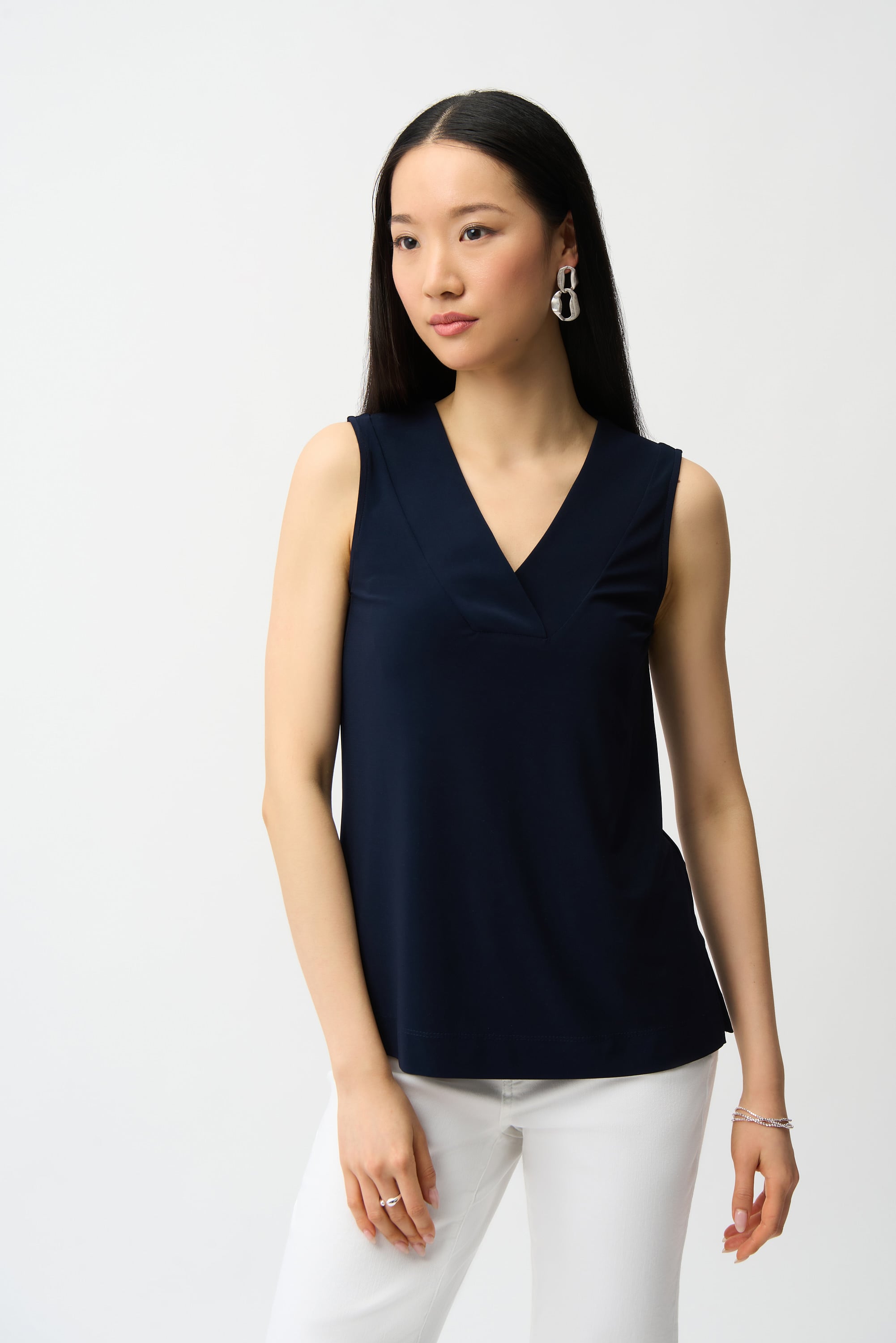 Silky Knit Sleeveless Top - Seasonal Colors