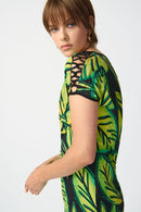 Joseph Ribkoff Leaf Print Silky Knit Top-JR-241244