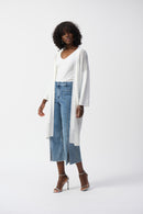 Claudia | Culotte Jeans With Embellished Front Seam-241903S25