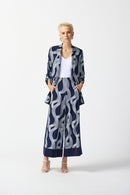 Joseph Ribkoff Silky Knit Abstract Print Wide-Leg Pants-242144