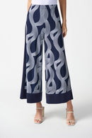 Joseph Ribkoff Silky Knit Abstract Print Wide-Leg Pants-242144