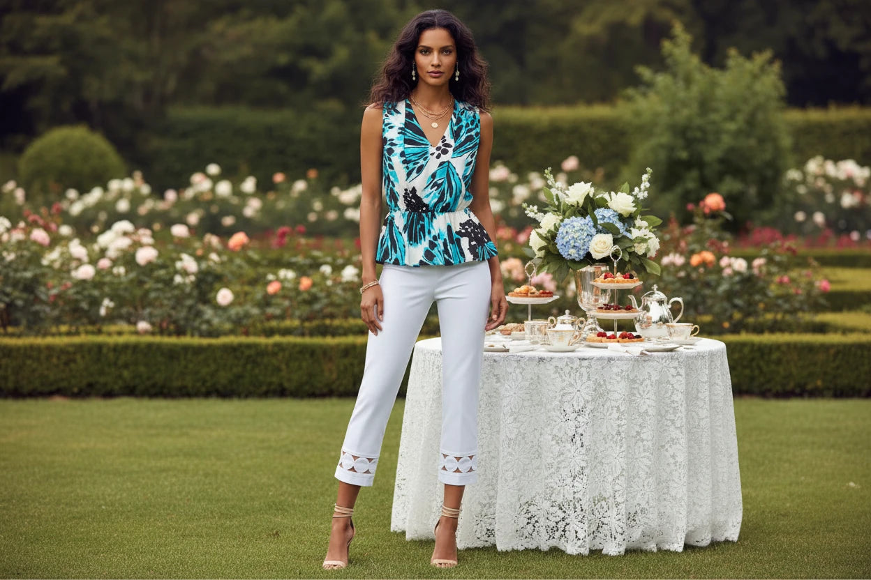 Joseph Ribkoff Vanilla Multi Top | Unique Apparel USA