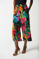 Joseph Ribkoff Gauze Tropical Print Culotte Pants-242211
