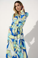 Joseph Ribkoff Satin Floral Print Shirt Dress-242911