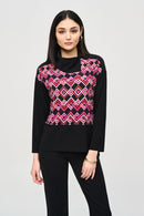 Joseph Ribkoff Silky Knit Geometric Print Tunic-JR-243071